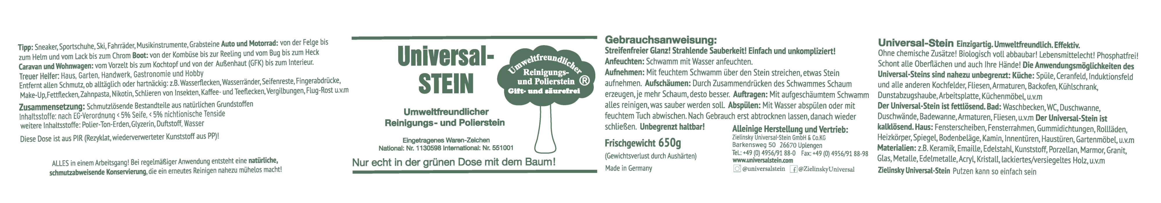 Universal-Stein 650g